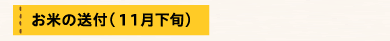 お米の送付（１１月下旬）